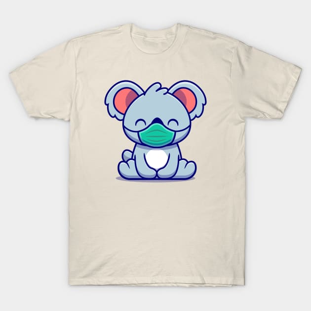 Cute Koala Wearing Mask T-Shirt by Catalyst Labs